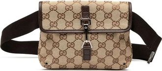Gucci 2000-2015 GG Canvas Jackie belt bag - women - Canvas/Calf Leather/Leather - One Size - Brown