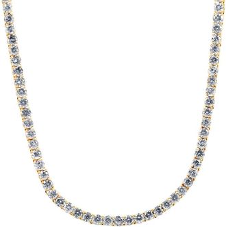 Pompeii3 43.50Ct Natural Diamond Mens Tennis Necklace Solid 14K Yellow Gold 24
