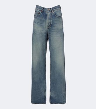 Saint Laurent Jeans a gamba larga