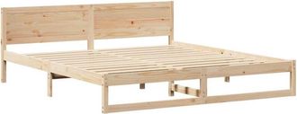 vidaXL Vidaxl - Estructura de cama Marrón 180 x 200 cm Madera maciza de Pino