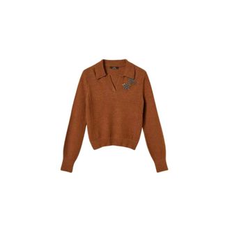 Twinset V-neck Truien - Dames - Truien - Bruin - Maat: XS