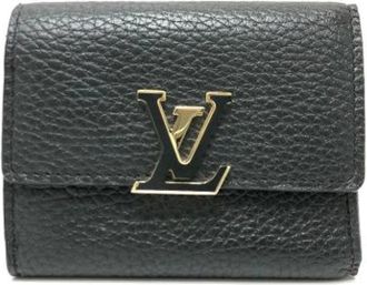 Louis Vuitton Pre-owned Wallets, female, Black, Size: ONE SIZE Pre-owned Vintage Leather Wallet