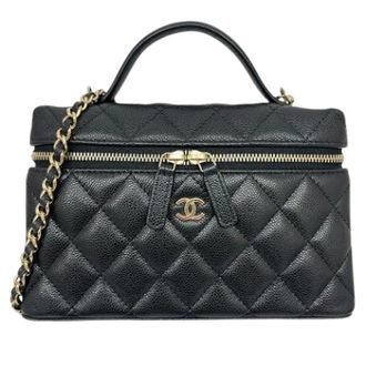 Chanel Pre-owned Vintage Schoudertas - Dames - Pre-owned - Zwart - Maat: ONE Size Leer