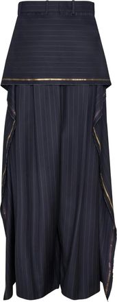 Hed Mayner Pantaloni gessati - Blu