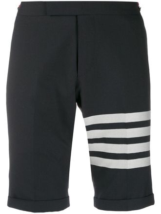 Thom Browne 4-Bar plain weave suiting shorts - Blue