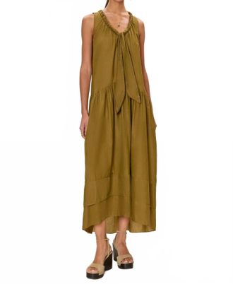 Rebecca Taylor Lilou Sleeveless Dress In Leaf Green