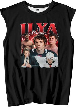 Generic Heated Rivalry Ilya Rozanov Tank Tops Sleeveless T-Shirt Unisex Casual Outdoor Sportwear (M,Black)
