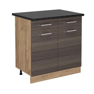 Vicco Mueble Bajo De Cocina R-line, Gris Noble, 80 Cm, Et Antracita