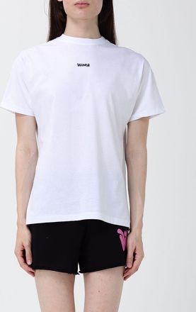 Disclaimer T-shirt in cotone con stampa logo graffiti sul davanti