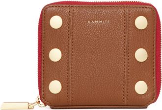Hammitt Hammitt 5 North Mahogany Pebble Brushed Gold Red Zip