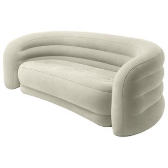 Intex Sof&aacute; Curvado Gris 229 X 109 X 81 Cm Pvc Y Ray&oacute;n Intex