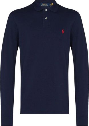 Polo Ralph Lauren Lange mouwen Poloshirt - Heren - Polos - Blauw - S - Nylon - Tops