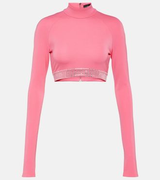 DAVID KOMA Embellished crop top