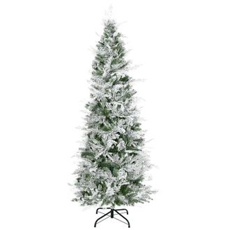 HOMCOM Tree Pencil Snow Flocked 6 with Realistic Cypress Branches | TJ Hughes
