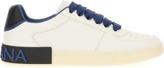 Dolce & Gabbana Portofino Sneakers - Heren - Sneakers - Wit - 42 EU - Leer - Schoenen