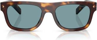 Prada 55mm Polarized Pillow Sunglasses in Tortoise at Nordstrom