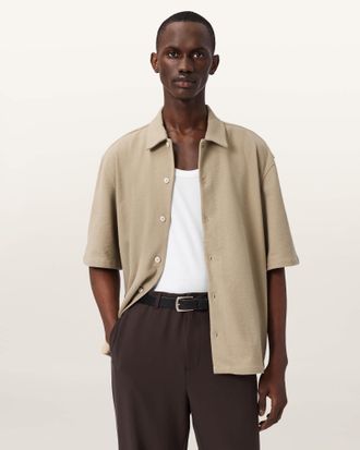 AllSaints Stallone Oversized Short Sleeve Shirt