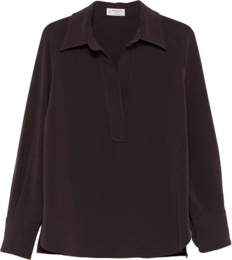 Alberto Biani Top a maniche lunghe - Marrone