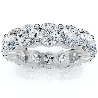 Pompeii3 5Ct Diamond Prong Eternity Ring 14k Gold Lab Grown Womens Anniversary Band