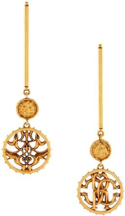 Roberto Cavalli Ladies Bar And Pendant Drop Earrings