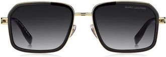 Marc Jacobs 54mm Gradient Square Sunglasses in Gold Black/Dark Grey Sf at Nordstrom