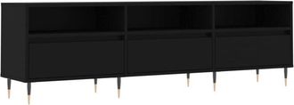 vidaXL Vidaxl - Mueble de tv madera contrachapada negro 150x30x44,5 cm