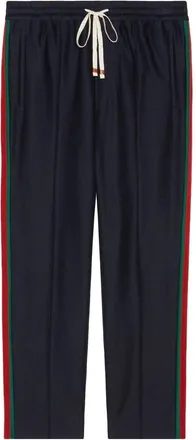 Gucci Cotton Trouser With Web Navy Blue 668500-Z8AQZ-4433