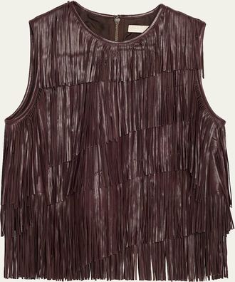 Ulla Johnson Leonie Fringe Leather Top
