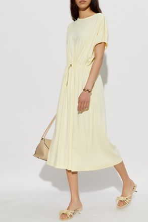 Fabiana Filippi Dress With Elastic Waistband, Womens, Yellow
