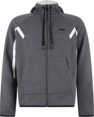 HUGO BOSS Hoodies & sweatvesten, Heren, Grijs, XS, Katoen, FZ Hoodie TL