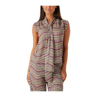 Summum Dames, Blouses & Shirts, Veelkleurig, Maat: XS Linnen