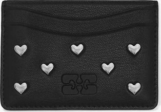 Ganni Black Bou Card Holder in