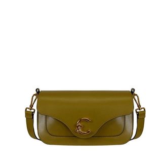 Coccinelle Leather cross body bag C-Me Calf Shoulder Bag Seagrass khaki