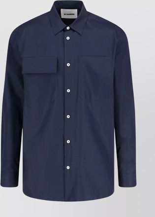 Jil Sander collared shirt with pocket and long sleeves