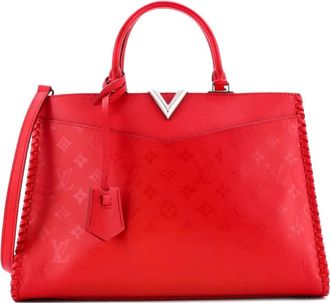 Louis Vuitton Very leren shopper met rits en monogram - Rood