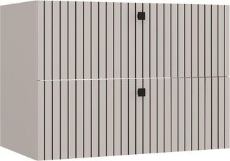 Topeshop Tigo 80 2s - Mueble Bajo Lavabo 2 Cajones Frente Ranurado - 80x45.5x57 Cm - Cachemire
