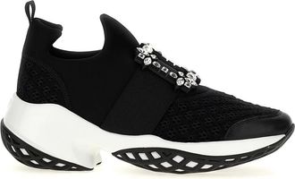 Roger Vivier Viv Run Sneakers - Dames - Sneakers - Zwart - 39 EU - Leer - Schoenen