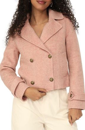 Belle & Bloom Better Off Military Peacoat in Blush at Nordstrom, Size X-Small