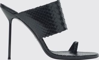 PARIS TEXAS Sandali mules Lidia in pelle di vitello stampa pitone con tacco a spillo