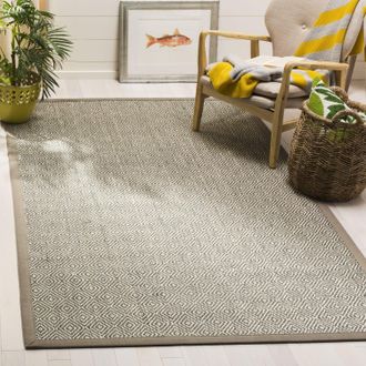 Safavieh Natural Fiber Machine Made Area rug, Natural / Taupe Contemporary Style Easy Care