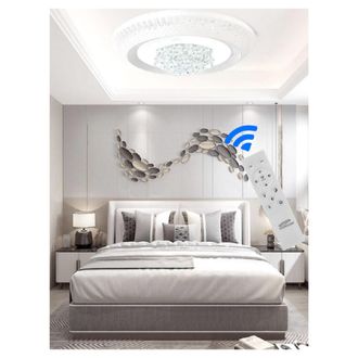 Trade Shop Trade Shop Traesio - Trade Shop - Plafoniera 166 Watt Lampadario Soffitto Mille Una Notte 3 Toni Luce Telecomando - -small