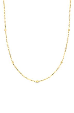 Bony Levy 14K Gold Bead Station Chain Necklace in 14K Yellow Gold at Nordstrom, Size 20
