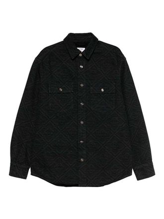 Casablanca All-Over Monogram Shirt In Black Cotton