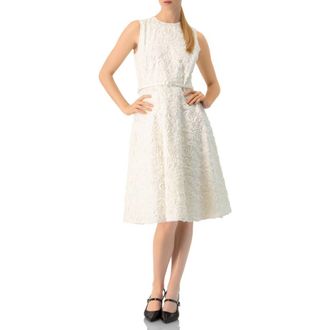 Ivonne Sleeveless Midi Sheath Dress in Ivory at Nordstrom, Size 14