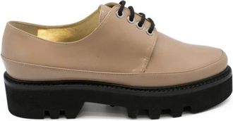 Walter Steiger Smoking Veterschoenen - Dames - Veterschoenen - Beige - 37 EU - Leer - Schoenen
