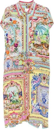 Camilla Chemisier midi a fiori - Blu