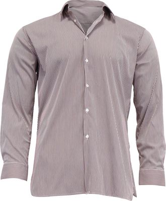 Burberry Stripe Shirt in Red Cotton