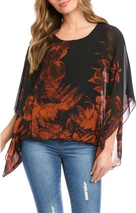 Karen Kane Blouson Scarf Top in Print at Nordstrom Rack, Size Small