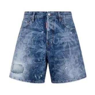 Dsquared2 Heren, Korte broeken, Blauw, Maat: XS Leer