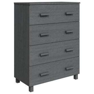 Berkfield Home Sideboard HAMAR Dark Grey 79x40x103.5 cm Solid Wood Pine